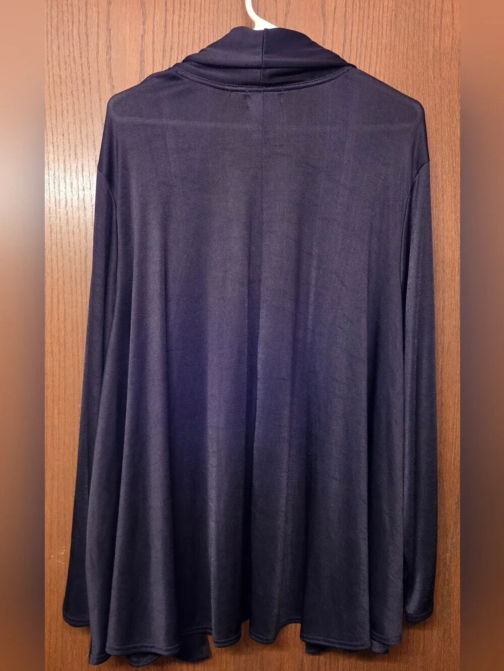Chelsea Studio Black Open Front Draped Cardigan Women's 2XL